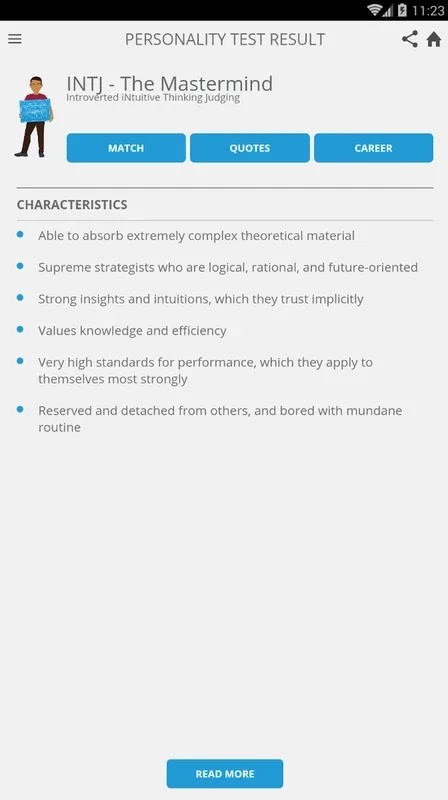 Personality Match for Android - Uncover Your Personality