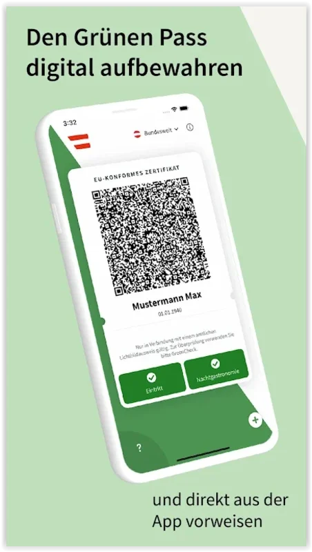 Grüner Pass for Android - A COVID Passport in Austria