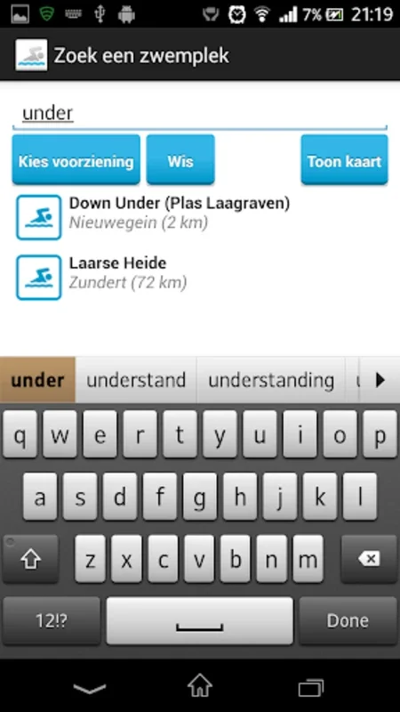 Zwemwater for Android: Discover Safe Swimming Spots