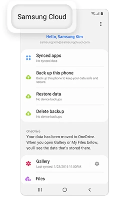 Samsung Cloud for Android - Secure Your Device Data