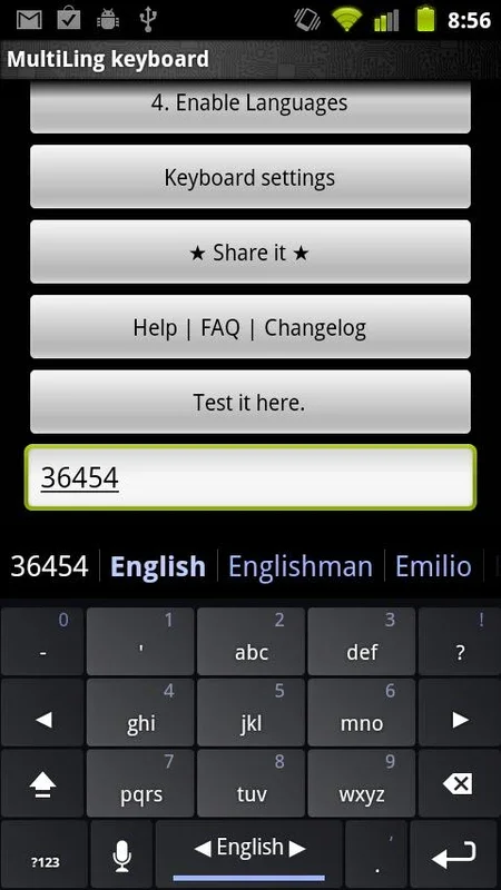 MultiLing Keyboard: Lightweight Multilingual Typing for Android