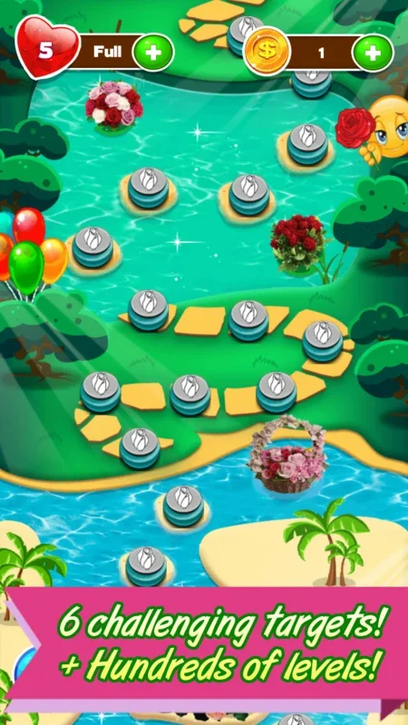 Rose Paradise matching games for Android: Fun and Challenging