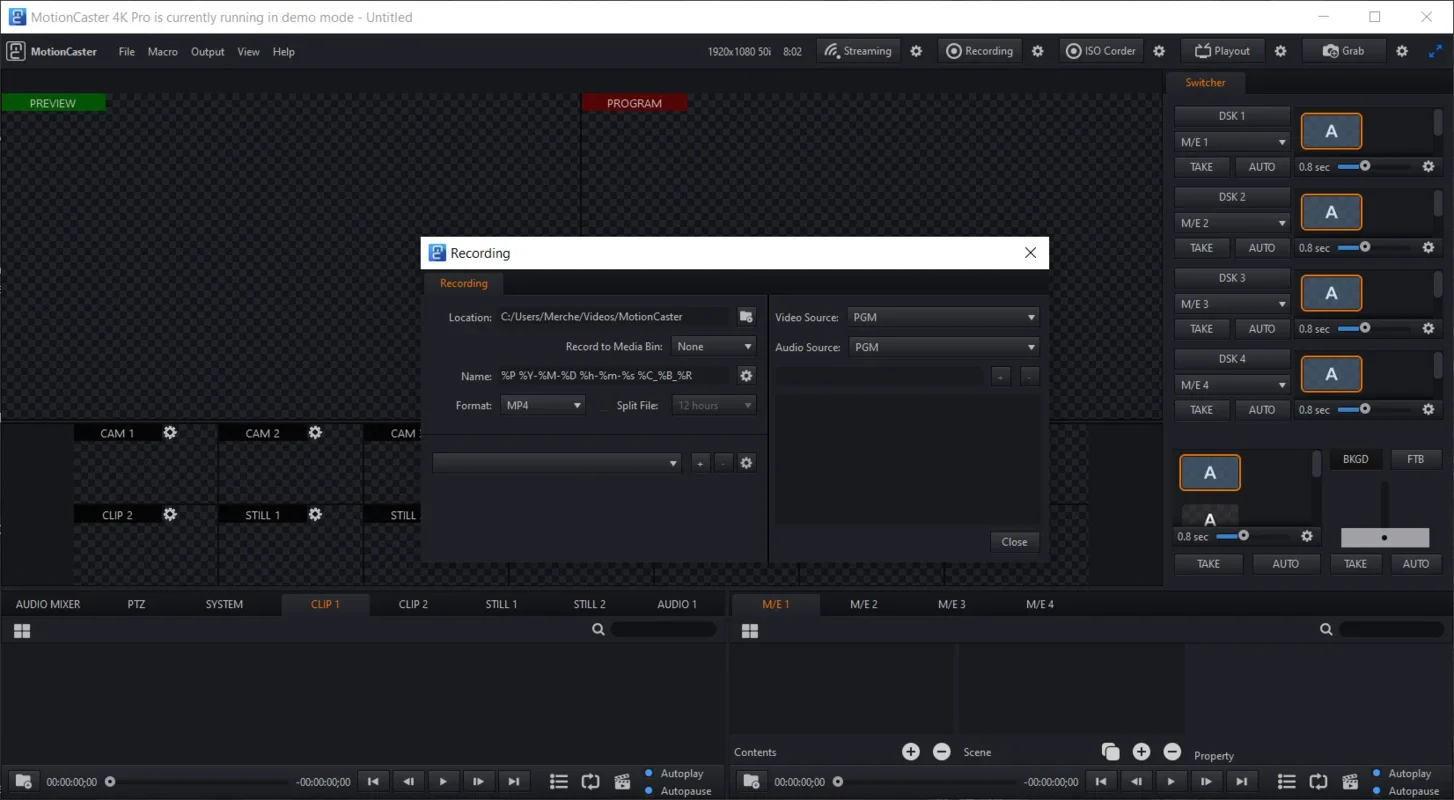 MotionCaster for Windows - Professional Live Streaming