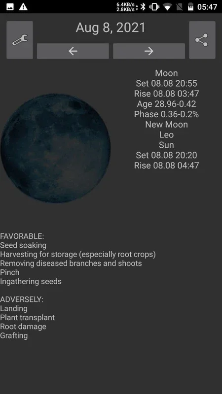 Garden Lunar Calendar for Android: Plan Your Garden with Moon Cycles