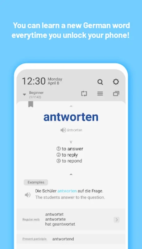 WordBit German (for English) for Android - Passive German Learning on Lockscreen