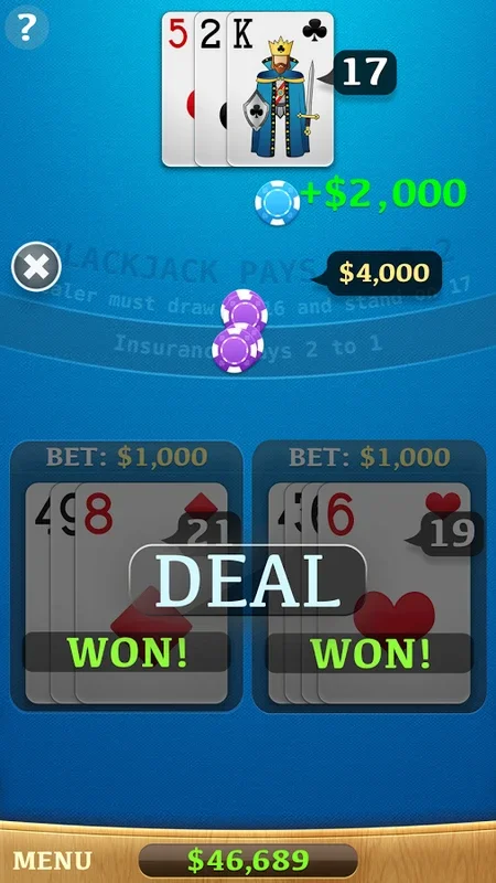 Blackjack for Android - Exciting Card Game