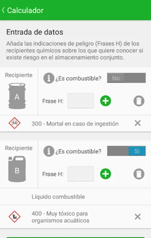 Almacenamiento p. químicos for Android: Secure Chemical Storage