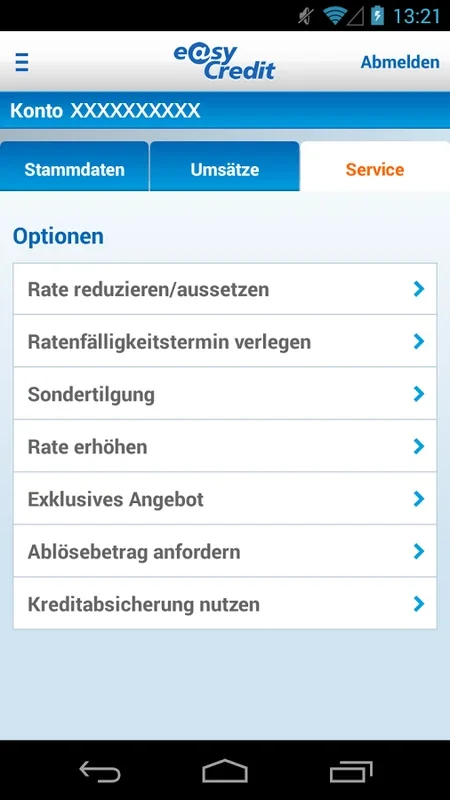 easyCredit for Android - Manage Your Finances Easily