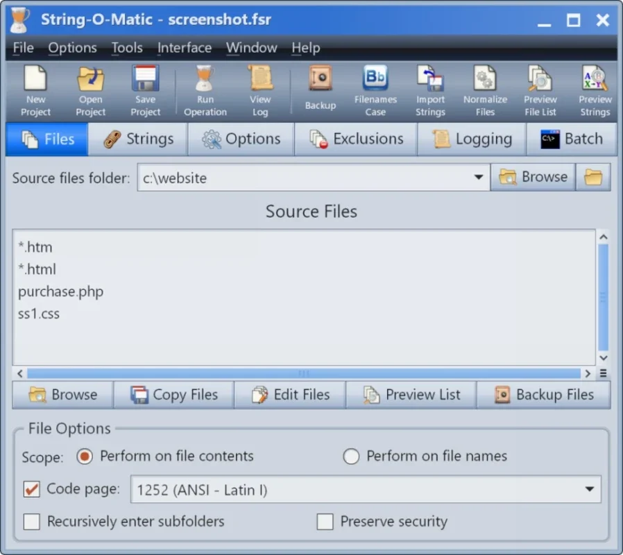 String - O - Matic for Windows: Multi - File String Manipulation