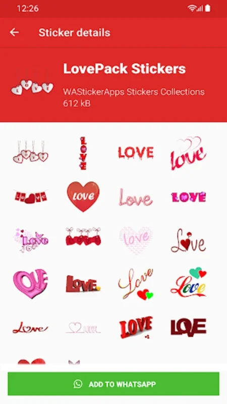 I love You Stickers WASticker for Android - Express Love on WhatsApp