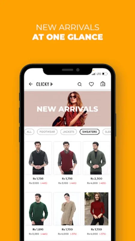 Clicky Online Shopping App for Android - Fashion & Deals