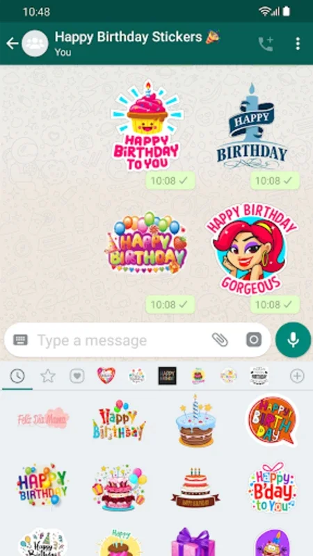 Stickers Happy Birthday for Android - Send Vivid Birthday Greetings