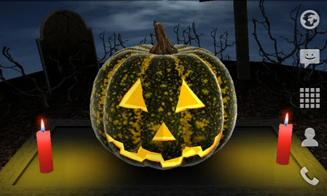 Halloween Pumpkin 3D Wallpaper for Android - Customizable Spooky Live Wallpaper