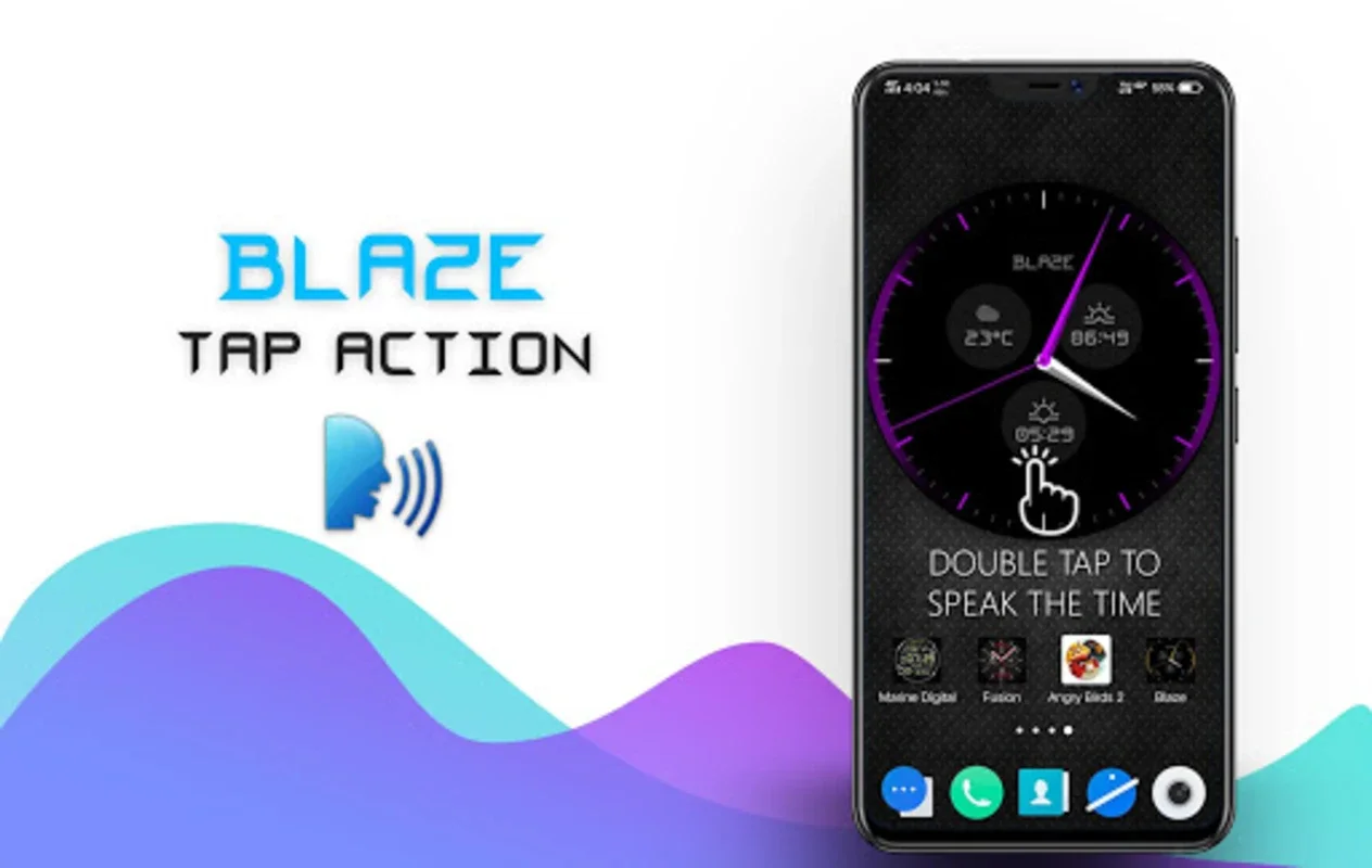 Blaze Clock Live Wallpaper for Android - Stylish & Functional