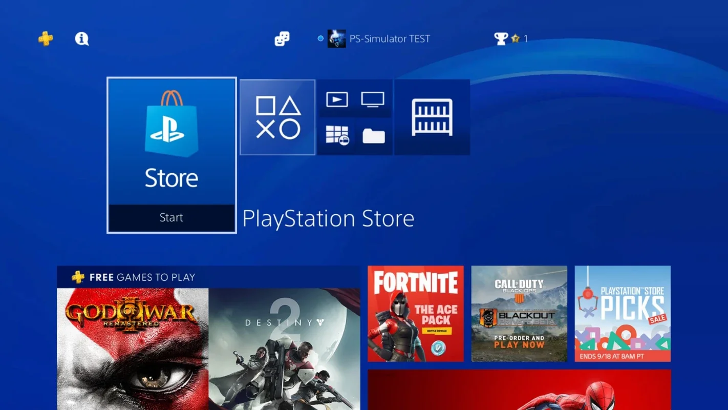 PS4 Simulator for Android - Simulate the Console Interface