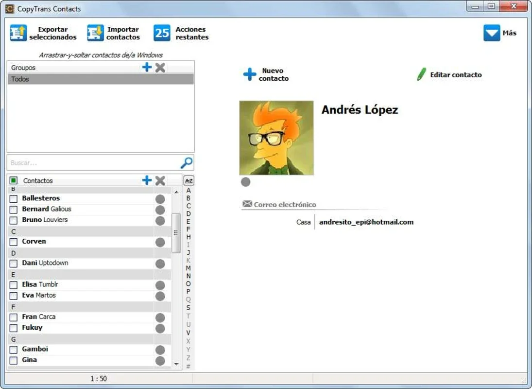 CopyTrans Contactos for Windows - Manage iPhone Contacts Easily