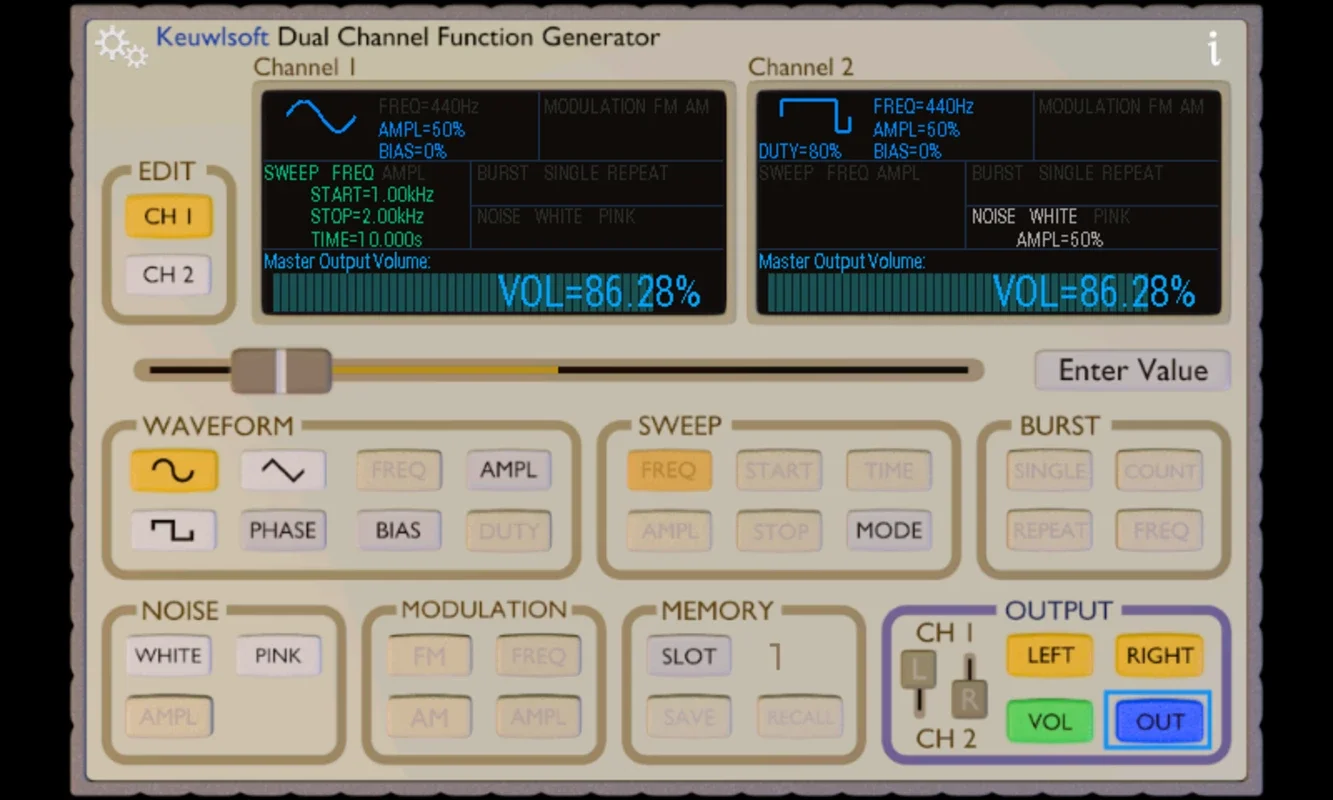 Function Generator for Android - Advanced Waveform Tool