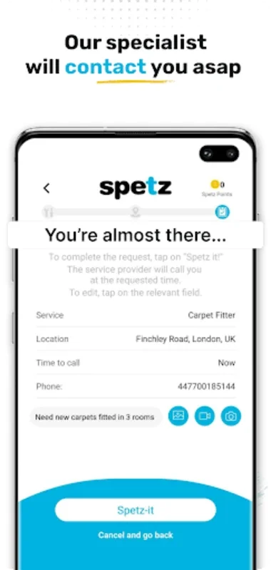 Spetz - Rated Specialists Now for Android: Connect with Experts Easily