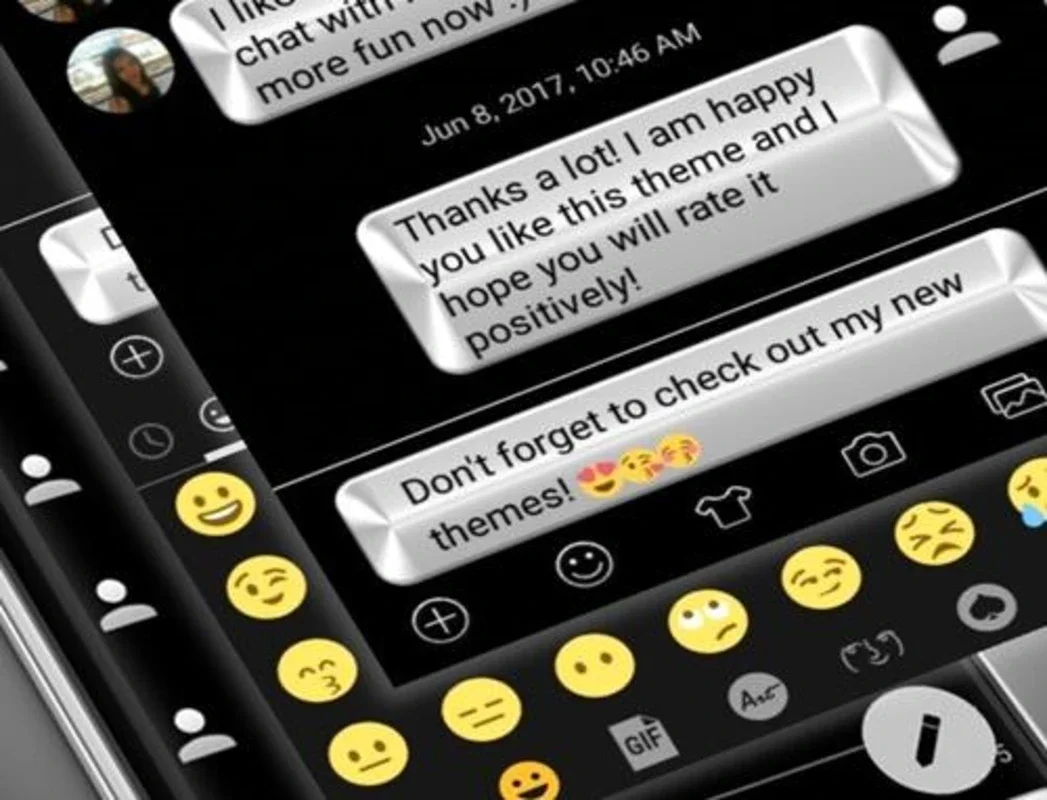 SMS Messages Metallic Silver for Android - Enhance Your Messaging