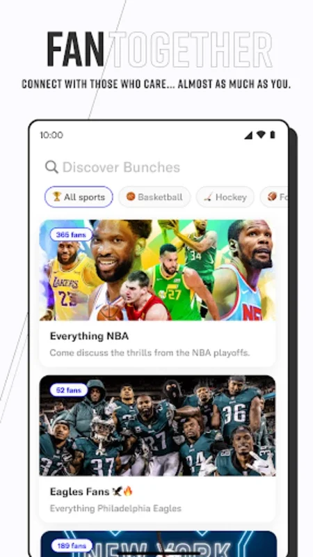 Bunches: Chat Sports on Android - Connect with Global Sports Fans