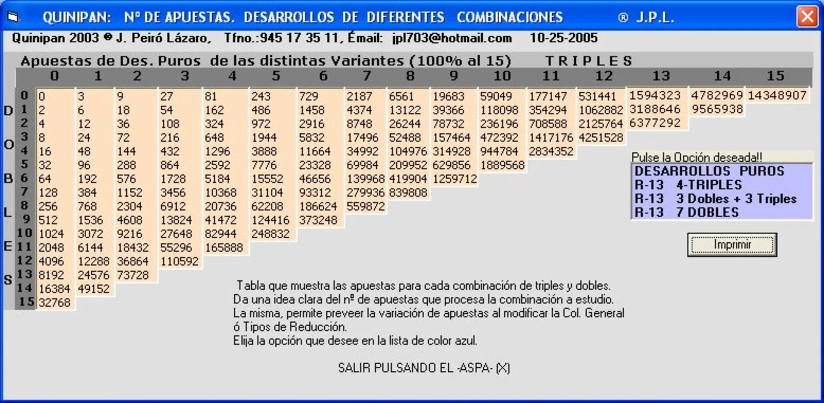 Quinipan-1X2 for Windows - Powerful Football Betting Program